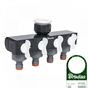 Bradas - Hahnanschluss mit 4-Wege Verteiler & Ventilen