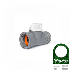 Bradas - WHITE LINE Hahnadapter mit Ventil - 3/4"...