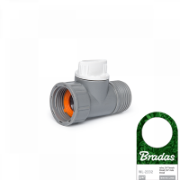 Bradas - WHITE LINE Hahnadapter mit Ventil - 3/4" Innengewinde auf Außengewinde