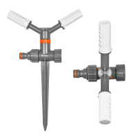 Bradas - WHITE LINE 2-Arm-rotierende Sprinkler auf Spike - Blisterverpackung
