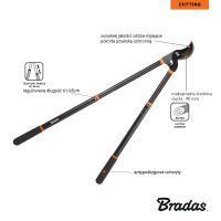 Bradas - Teleskop- Astschere V-SERIES Bypass