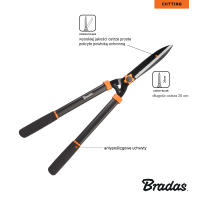 Bradas - V-SERIES Strauch- Schere, gerade Klinge