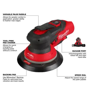 Milwaukee - Akku- Exzenterschleifer Ø150mm, 2.5mm (M12 FROS2.5)