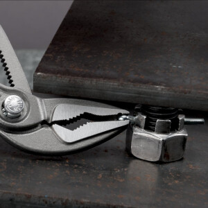 Knipex - Cobra® ES Wasserpumpenzange grau atramentiert, mit rutschhemmendem Kunststoff überzogen 180 mm (87 51 180)