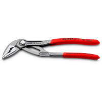 Knipex - Cobra® ES Wasserpumpenzange grau atramentiert, mit rutschhemmendem Kunststoff überzogen 180 mm (87 51 180)