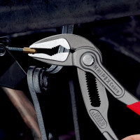Knipex - Cobra® ES Wasserpumpenzange grau atramentiert, mit rutschhemmendem Kunststoff überzogen 180 mm (87 51 180)