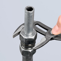 Knipex - Cobra® ES Wasserpumpenzange grau atramentiert, mit rutschhemmendem Kunststoff überzogen 180 mm (87 51 180)