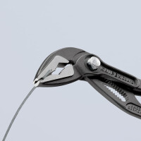 Knipex - Cobra® ES Wasserpumpenzange grau atramentiert, mit rutschhemmendem Kunststoff überzogen 180 mm (87 51 180)