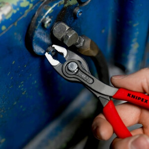 Knipex - TwinGrip Frontgreifzange grau atramentiert, mit rutschhemmendem Kunststoff überzogen 150 mm (82 01 150)