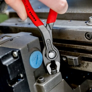 Knipex - TwinGrip Frontgreifzange grau atramentiert, mit rutschhemmendem Kunststoff überzogen 150 mm (82 01 150)