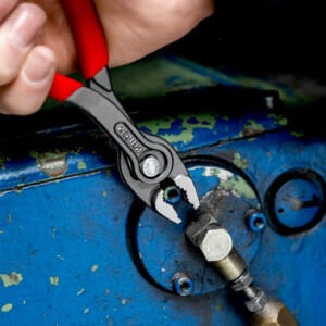 Knipex - TwinGrip Frontgreifzange grau atramentiert, mit rutschhemmendem Kunststoff überzogen 150 mm (82 01 150)