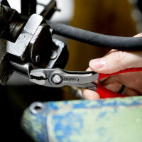 Knipex - TwinGrip Frontgreifzange grau atramentiert, mit rutschhemmendem Kunststoff überzogen 150 mm (82 01 150)