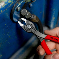 Knipex - TwinGrip Frontgreifzange grau atramentiert, mit rutschhemmendem Kunststoff überzogen 150 mm (82 01 150)