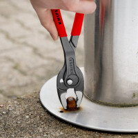 Knipex - TwinGrip Frontgreifzange grau atramentiert, mit rutschhemmendem Kunststoff überzogen 250 mm (82 01 250)