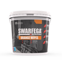 SWARFEGA - Handreinigungstuch ORANGE Wipe 150 Stk. im Spendereimer (5010424610810)