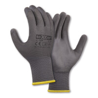 Texxor - Polyester- Strickhandschuh PE-beschichtet grau 3131XX (2406)