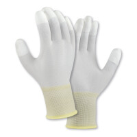 Texxor - Nylon- Strickhandschuh Fingerkuppen PU-beschichtet (2411)