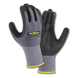 Texxor - Nylon- Strickhandschuh Black Touch Noppen 4131AX...
