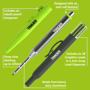 Tracer - Aluminium Tieflochmarker mit Ersatzminen - Magazin (AMK1-PRO)