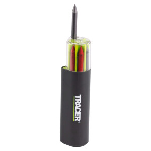 Tracer - Aluminium Baustellen - Bleistift mit Ersatzminen - Magazin (ATPK1-PRO)