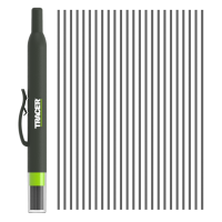 Tracer - Aluminium Präzisions- Bleistift 24 Ersatzminen - Magazin (APPL1)