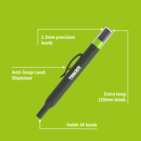 Tracer - Aluminium Präzisions- Bleistift 24 Ersatzminen - Magazin (APPL1)