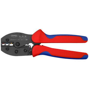 Knipex - PreciForce® Crimpzange brüniert, mit Mehrkomponenten-Hüllen 220 mm (97 52 36 SB)
