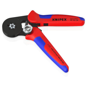 Knipex - Selbstest.Crimpzange f.Aderendhülsen brüniert, mit Mehrkomponenten-Hüllen 180 mm (97 53 14 SB)