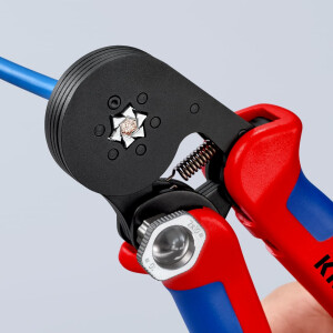 Knipex - Selbstest.Crimpzange f.Aderendhülsen brüniert, mit Mehrkomponenten-Hüllen 180 mm (97 53 14 SB)
