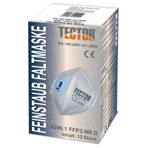 TECTOR - Schutzmaske gefaltet FFP3 mit Ventil (4206)