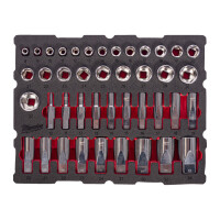 Milwaukee - PACKOUT Einlage 1/2" Steckschlüsseleinsätze 42tlg. (4932501869)