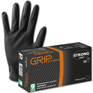 STRONGHAND - Einmalhandschuhe Nitril schwarz...