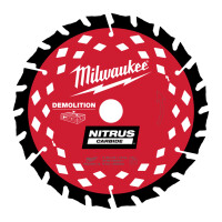 Milwaukee - NITRUS CRABIDE Kreissägeblatt Holz mit Nägeln165mm - 24 Zähne (4932502172)