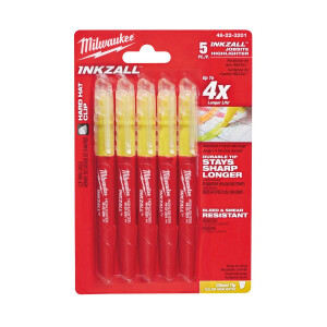 Milwaukee - INKZALL Leuchtmarker gelb (5pc) (48223201)