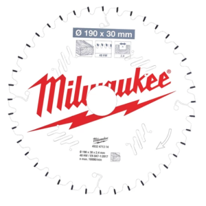 Milwaukee - Kreissägeblatt 190/30mm 40Z Holz...