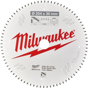 Milwaukee - Kreissägeblatt 254/30mm 80Z Holz/Alu (4932471318)