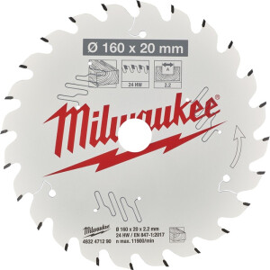 Milwaukee - KREISS&Auml;GEBLATT 160/20MM Z24 HOLZ...