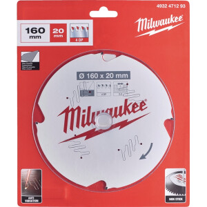 Milwaukee - Kreissägeblatt 160/20mm 4Z Diamant (4932471293)