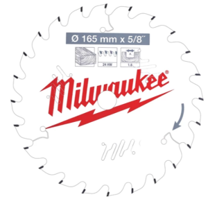 Milwaukee - Kreissägeblatt 165/15,87 mm 24Z Holz...