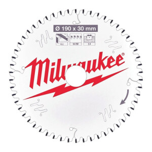 Milwaukee - KREISSÄGEBLATT 190/30MM 54Z HOLZ+ALU...