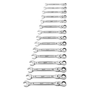 Milwaukee - Gelenk-Ratschen-Ringmaul Set metr (15)...