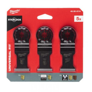 Milwaukee - Multitool Zubehörset Holz Starlock 5-tlg...