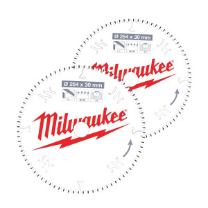 Milwaukee - Sägeblatt Twin Pack 254 x 60Z/80Z-2-tlg...