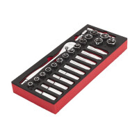 Milwaukee - 1/2" Ratschen+Nüsse Einlage 28-tlg. (4932479826)
