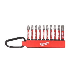 Milwaukee - Shockwave Bit-Set m. Karabiner 10-tlg....