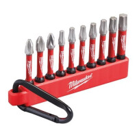 Milwaukee - Shockwave Bit-Set m. Karabiner 10-tlg. (4932480941)
