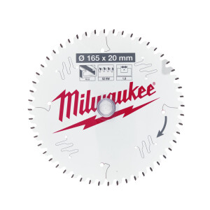 Milwaukee - Kreissägeblatt 165/20mm Z52 Alu...