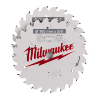 Milwaukee - Kreissägeblatt Holz für Akku-Handkreissägen 165/15,87mm Z24 Wechselzahn Doppelpack (4932479836)